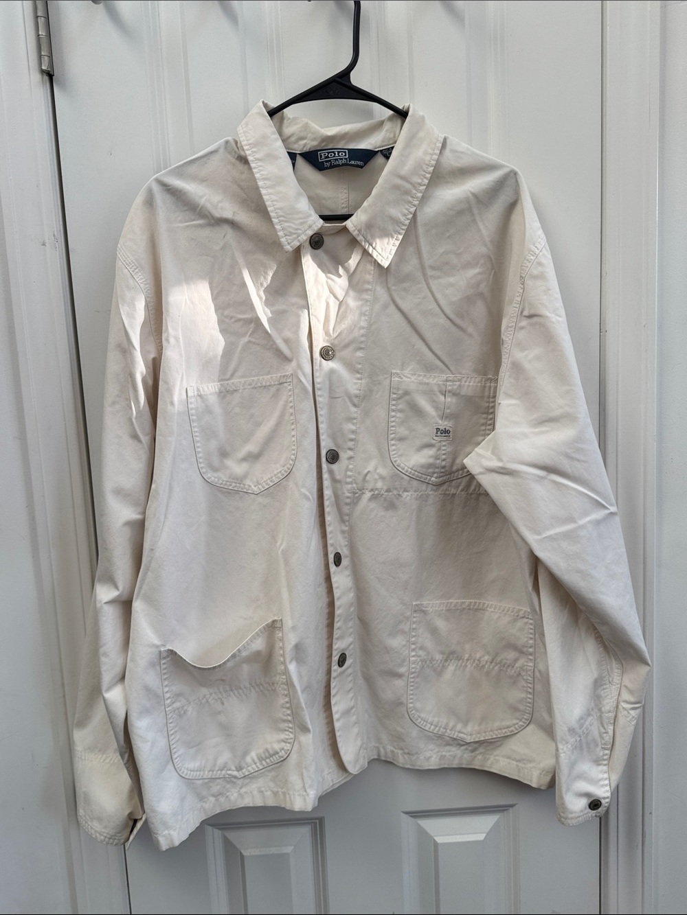 Polo by Ralph Lauren Off-White Button-Up Utility Jacket